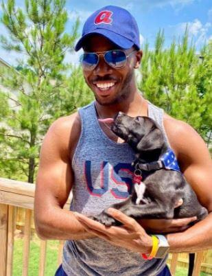 Tevin Wooten with his Radar Pup